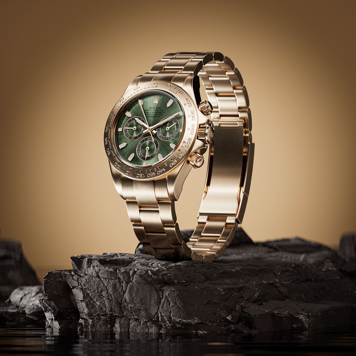 BIDEN Mens Watch Chronograph Luxury Rolex Golden Chain Wrist Watch For Men Analog Watch - For Men 163 - Image 2